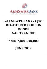 «ARMSWISSBANK» CJSC REGISTERED COUPON BONDS  6-th TRANCHE