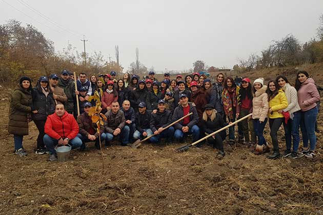 WORKS HAVE BEEN CARRIED OUT BY “ARMSWISSBANK” CJSC FOR THE ESTABLISHMENT OF THE ORCHARD NEAR THE SECONDARY SCHOOL OF SEVKAR COMMUNITY IN TAVUSH REGION