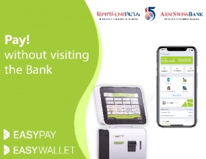 THE CUSTOMERS OF ARMSWISSBANK MAY MAKE INSTANT PAYMENTS BY EASY PAY PAYMENT SYSTEM