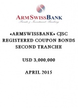 «ARMSWISSBANK» CJSC REGISTERED COUPON BONDS  SECOND TRANCHE
