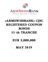 «ARMSWISSBANK» CJSC REGISTERED COUPON BONDS  11-th TRANCHE