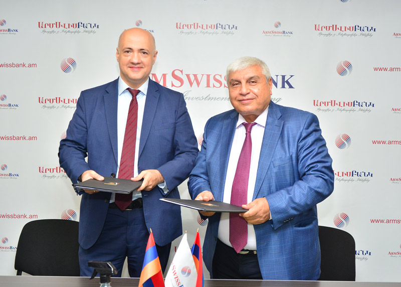  TWO NEW LOAN AGREEMENTS ARE SIGNED BETWEEN ARMSWISSBANK AND EBRD