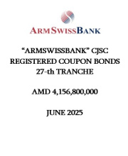 "ARMSWISSBANK" CJSC REGISTERED COUPON BONDS  27-th TRANCHE